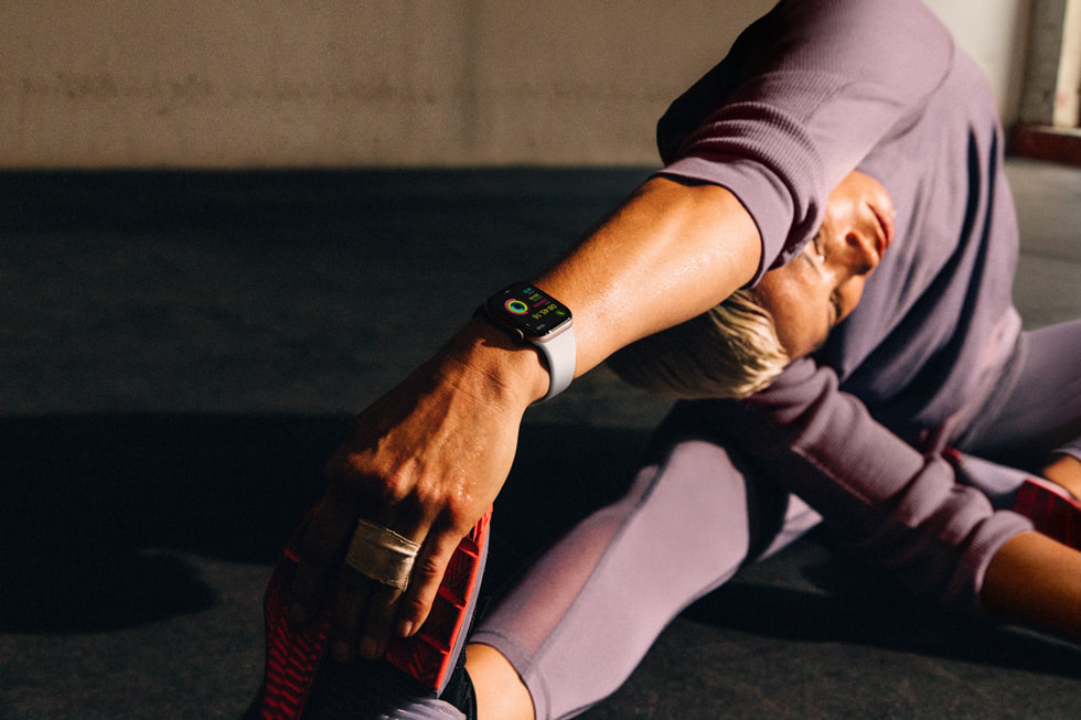 Apple Watch Series 10 lifestyle yoga shot
