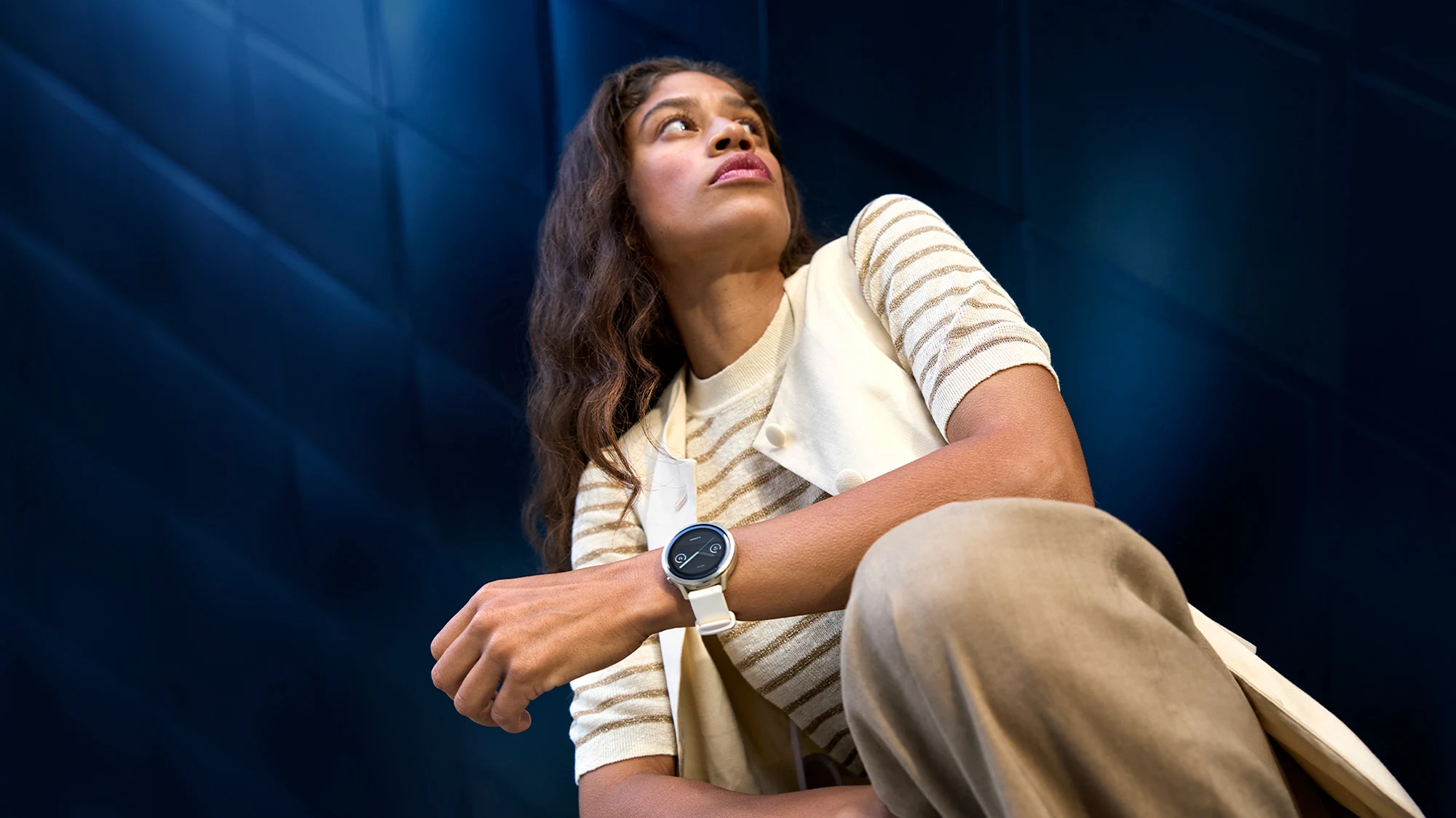 Garmin Venu 4 on wrist lifestyle shot