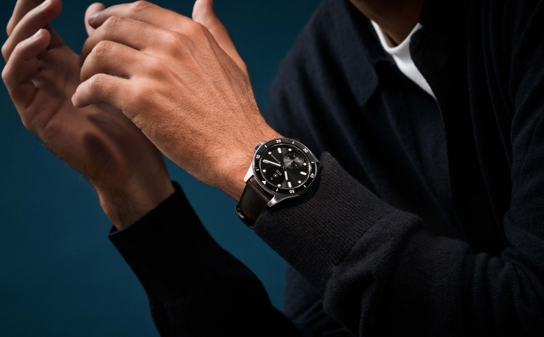 Withings ScanWatch Nova on wrist - casual lifestyle