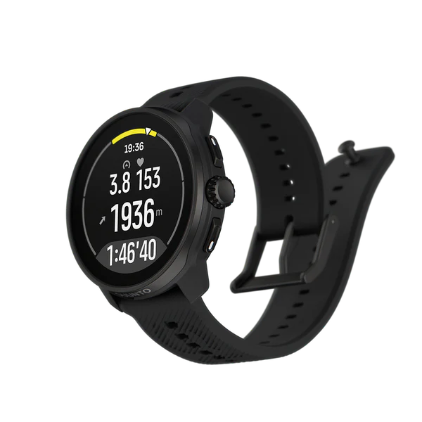 Suunto Race S All Black on trail runner