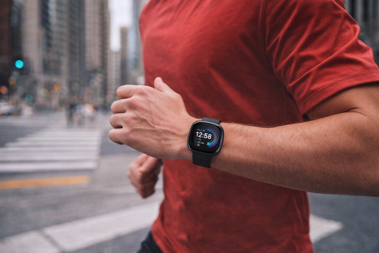 Fitbit Versa 4 lifestyle scene