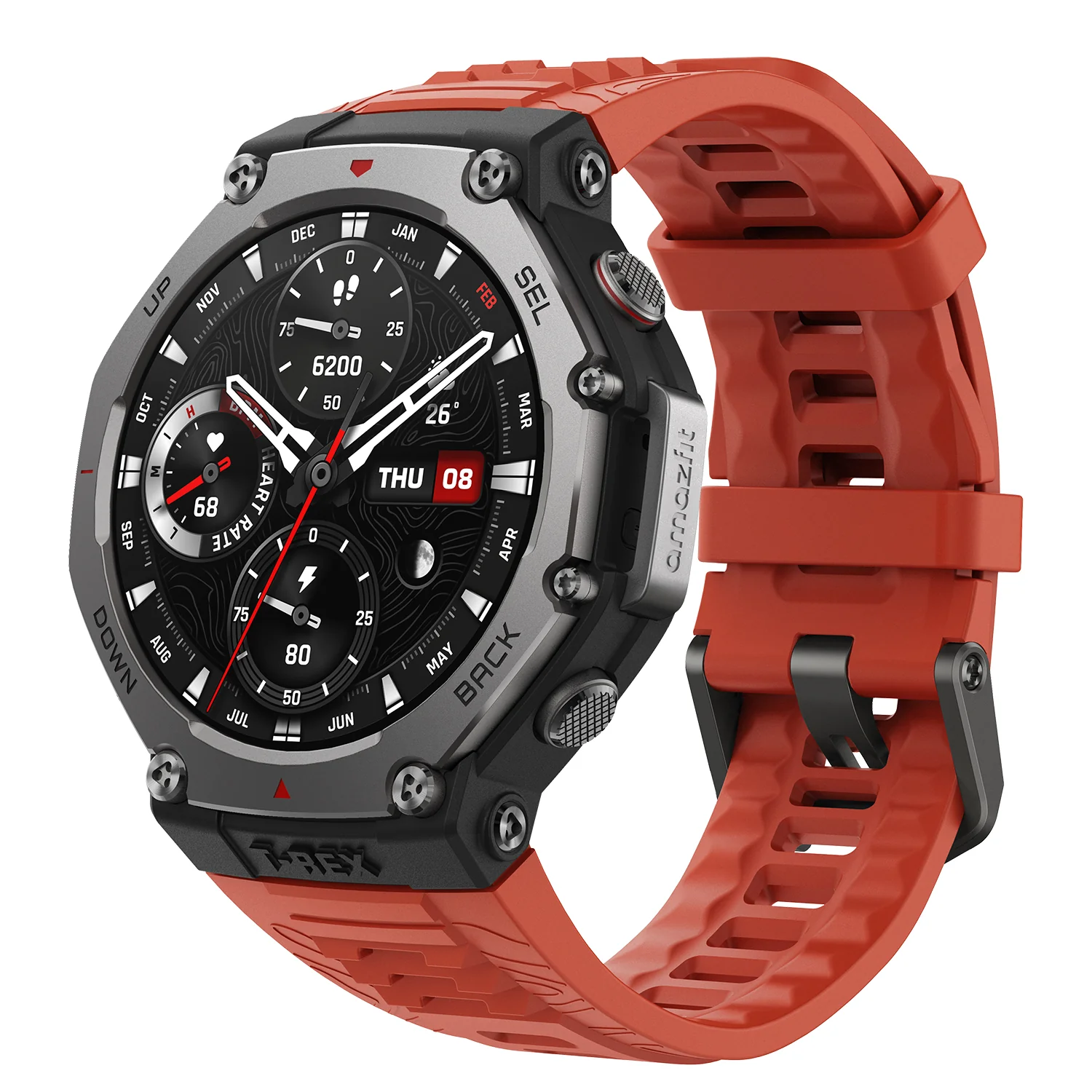 Amazfit T-Rex 3 Lava red/orange variant - official
