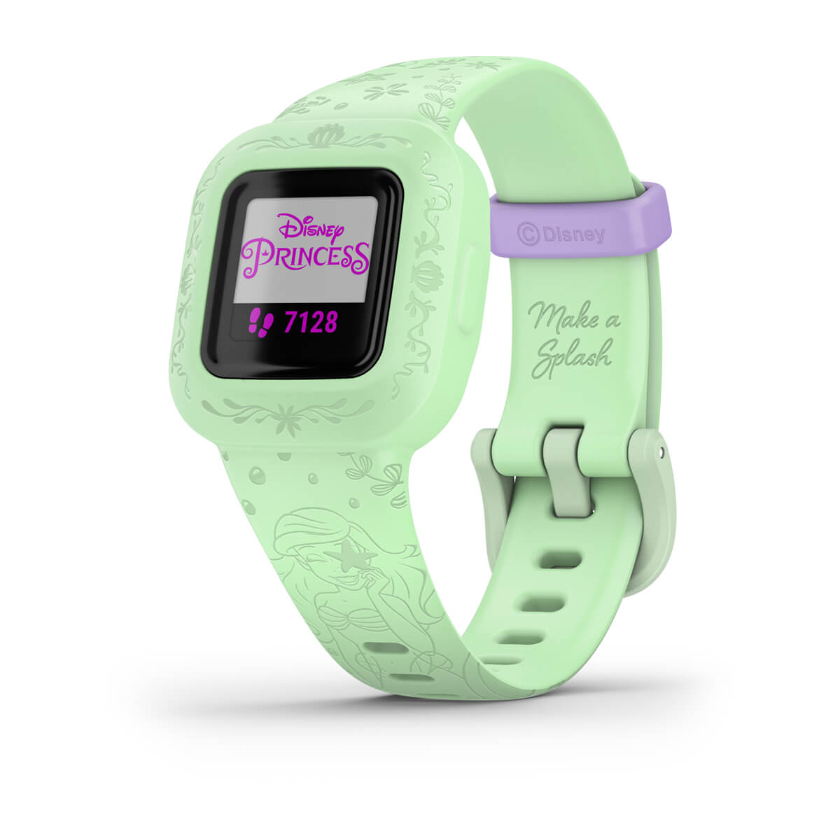 Garmin Vivofit Jr. 3 Disney The Little Mermaid kids fitness tracker, front view
