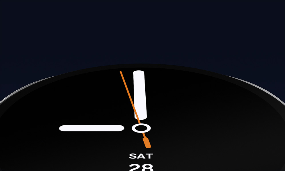 Samsung Galaxy Watch 8 watch face close-up