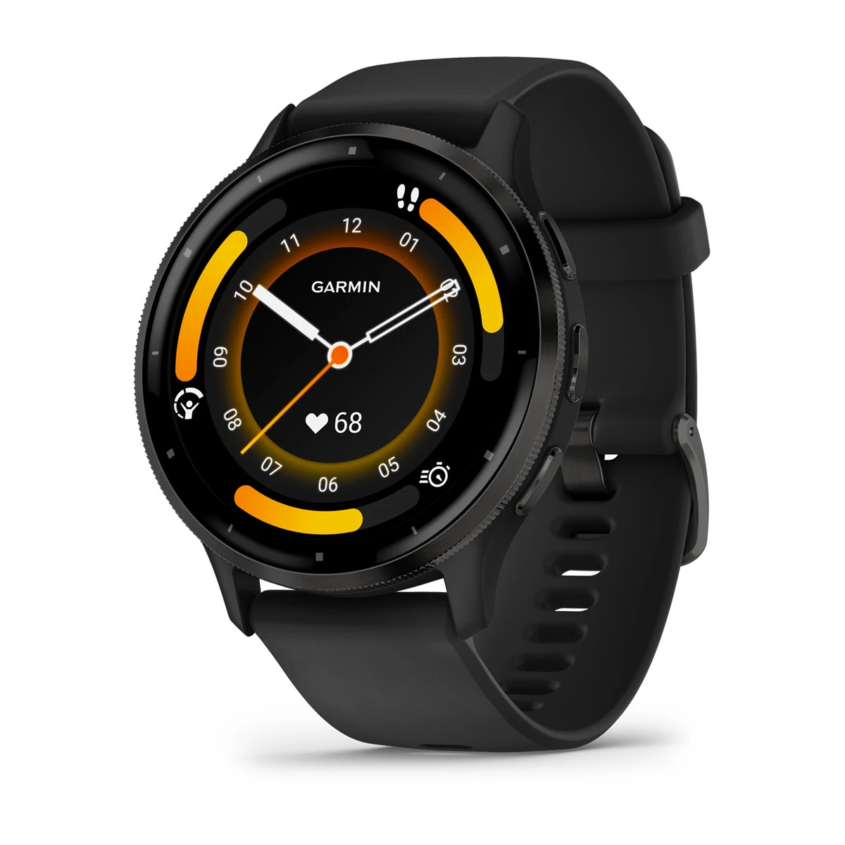 Garmin Venu 3 front view with analog watch face