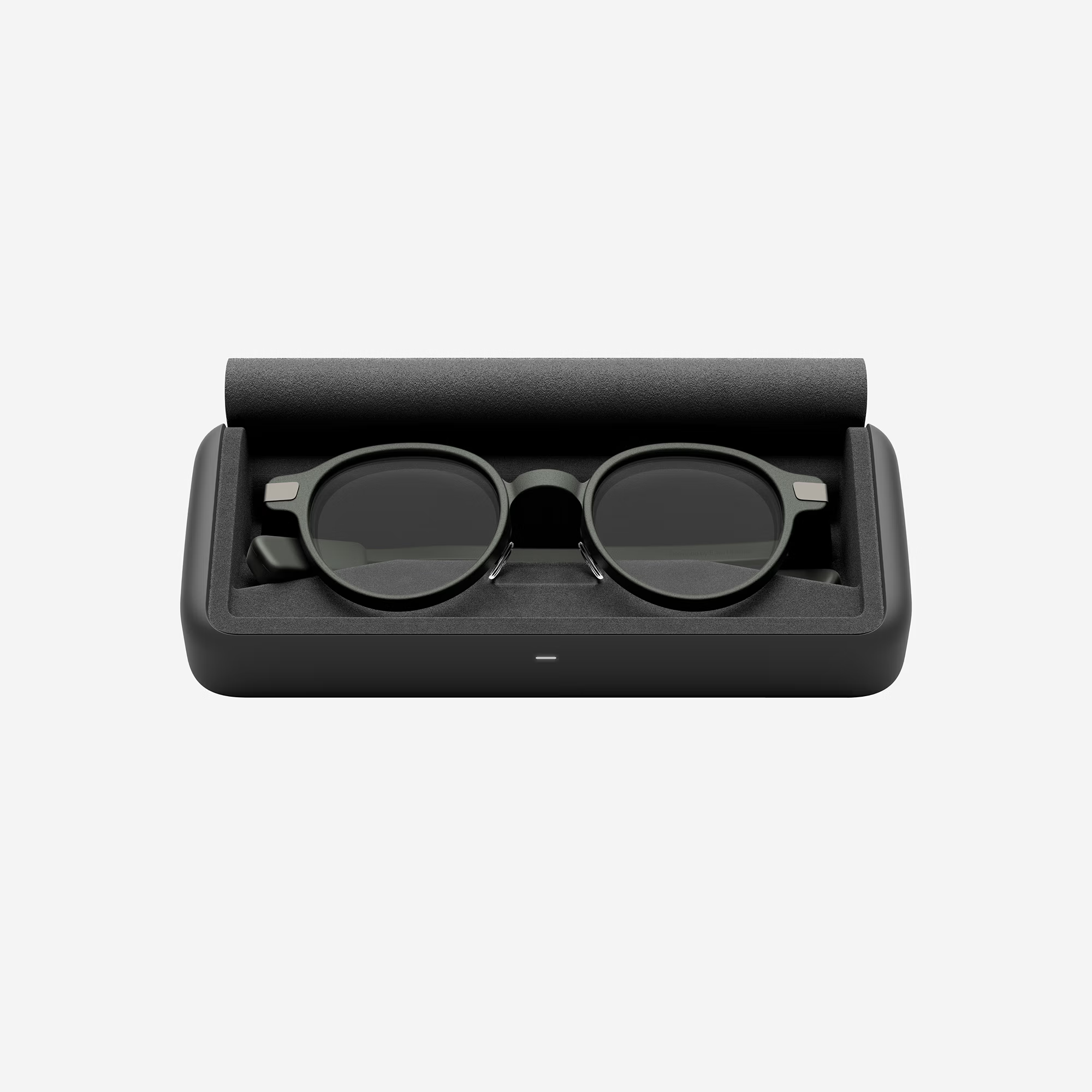 Even Realities G1 smart glasses in charging case