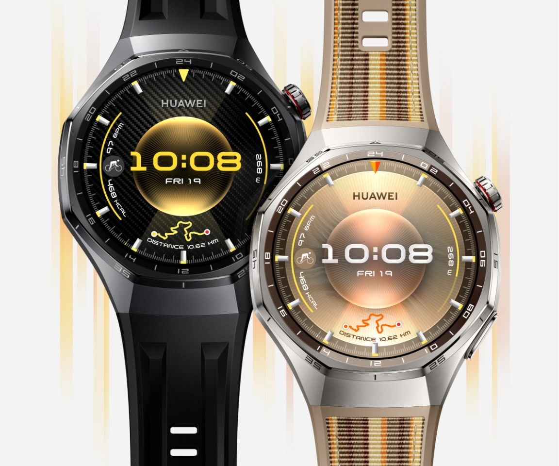 Huawei Watch GT 6 Pro in black and silver color variants with distinct strap options