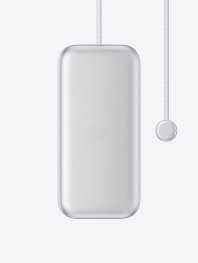 Apple Vision Pro 2 external battery pack on white background