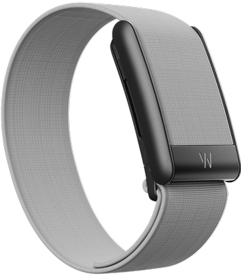 Whoop 5 black gray woven band elevated angle