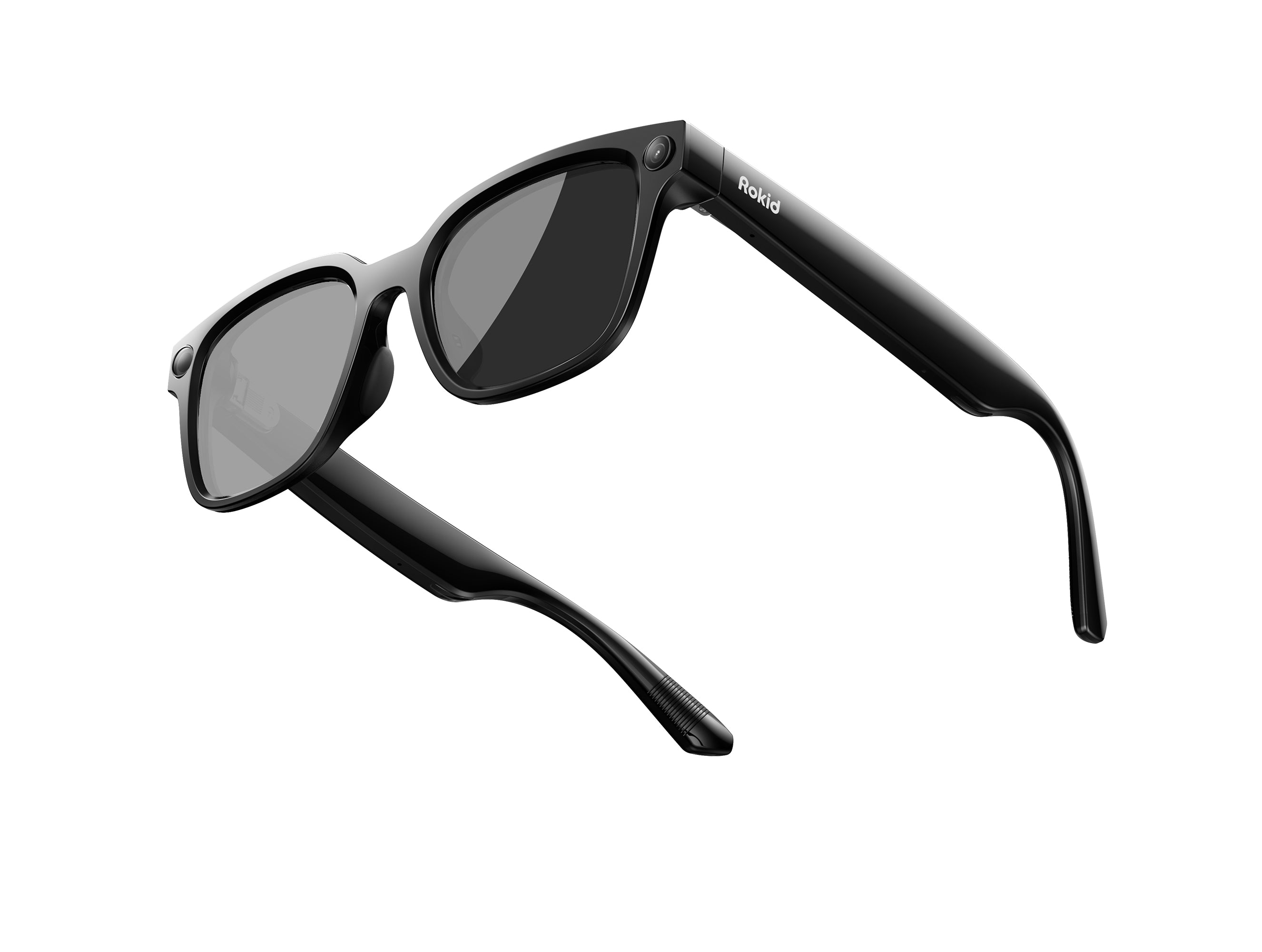 Rokid AI Glasses Style shown at a three-quarter angle highlighting the frame and temples