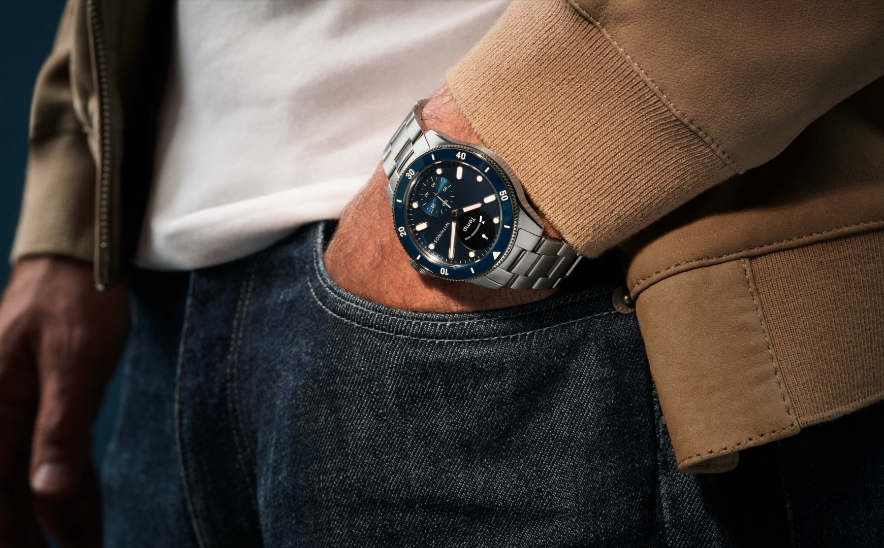 Withings ScanWatch Nova with stainless steel bracelet