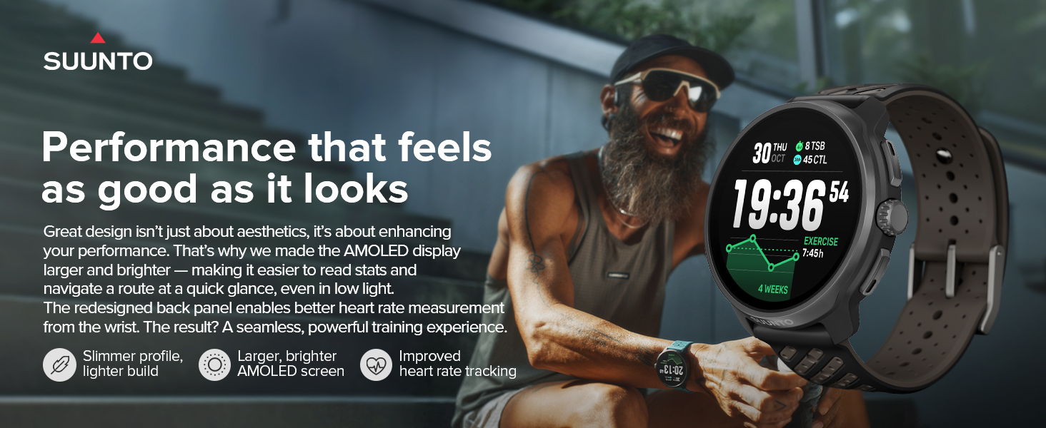 Suunto Race 2 on-wrist view